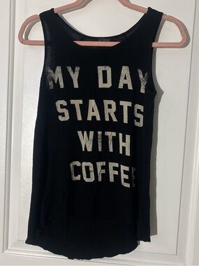Eclipse Black Tank Top with White Graphic Text